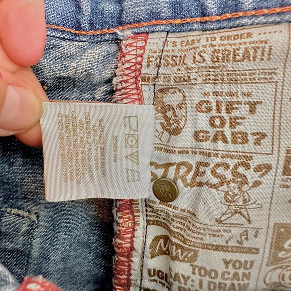 Fossil Denim Amara Mini Skirt Hummingbird Size 10 - Picture 9 of 9